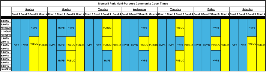 Pickleball Schedule May